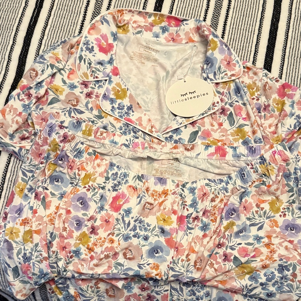 Little Sleepies Pastel Floral Pajama Set